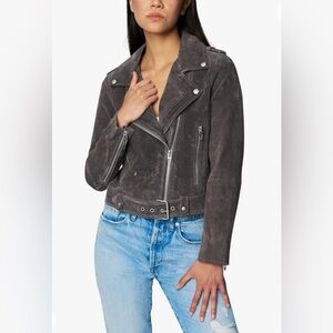 Blanc NYC suede Moto jacket